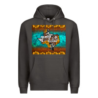 Smoke sunflowers cowhide leopard texas map Premium Hoodie - BarkalooDesign