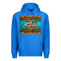 True Royal sunflowers cowhide leopard texas map Premium Hoodie - BarkalooDesign
