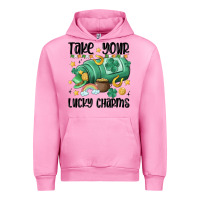 Fuchsia Pink take your lucky charms Urban Hoodie - MaliasSmallBusiness