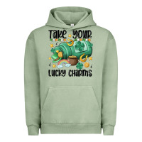 Pigment Oil Green take your lucky charms Urban Hoodie - MaliasSmallBusiness