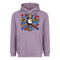Lavender American flag sunflower Heavyweight Hoodie - Neo Western