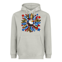 American Flag Sunflower Heavyweight Hoodie | Teevron