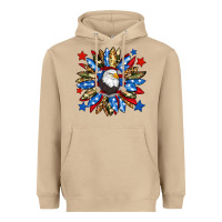 Mushroom American flag sunflower Heavyweight Hoodie - Neo Western