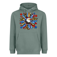 Sage American flag sunflower Heavyweight Hoodie - Neo Western