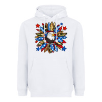 White American flag sunflower Heavyweight Hoodie - Neo Western