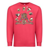 Cardinal christmas human skeleton and skulls Premium Sweatshirt - FaDigitalArtStudio