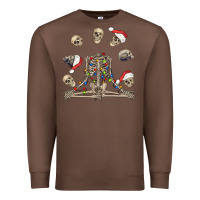 Chestnut christmas human skeleton and skulls Premium Sweatshirt - FaDigitalArtStudio