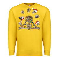 Lemon christmas human skeleton and skulls Premium Sweatshirt - FaDigitalArtStudio
