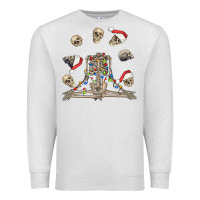 Oatmeal Heather christmas human skeleton and skulls Premium Sweatshirt - FaDigitalArtStudio