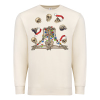 Sandshell christmas human skeleton and skulls Premium Sweatshirt - FaDigitalArtStudio