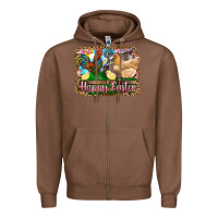Chestnut happy easter rooster chicken and chick Zipper Hoodie - RanaPortraitStore