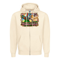 Sandshell happy easter rooster chicken and chick Zipper Hoodie - RanaPortraitStore