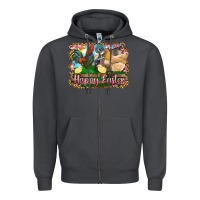 Smoke happy easter rooster chicken and chick Zipper Hoodie - RanaPortraitStore