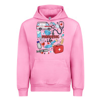Fuchsia Pink can't talk right now doing paramedic stuff Urban Hoodie - MaliasSmallBusiness