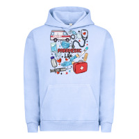 Pigment Grape Ice can't talk right now doing paramedic stuff Urban Hoodie - MaliasSmallBusiness