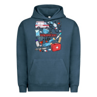 Pigment Midnight Navy can't talk right now doing paramedic stuff Urban Hoodie - MaliasSmallBusiness