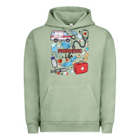 Pigment Oil Green can't talk right now doing paramedic stuff Urban Hoodie - MaliasSmallBusiness