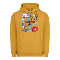 Pigment Peanut Butter can't talk right now doing paramedic stuff Urban Hoodie - MaliasSmallBusiness