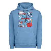 Pigment Pebble Blue can't talk right now doing paramedic stuff Urban Hoodie - MaliasSmallBusiness