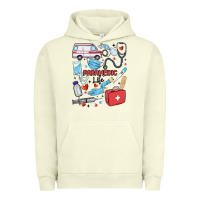 Pigment Pistachio can't talk right now doing paramedic stuff Urban Hoodie - MaliasSmallBusiness