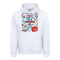 White can't talk right now doing paramedic stuff Urban Hoodie - MaliasSmallBusiness