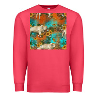 Cardinal western charolais cow seamless pattern Premium Sweatshirt - HRA Design Shop