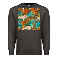 Smoke western charolais cow seamless pattern Premium Sweatshirt - HRA Design Shop