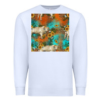 White western charolais cow seamless pattern Premium Sweatshirt - HRA Design Shop