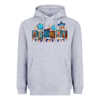 Heather Grey American Granny 4th of july Heavyweight Hoodie - CowGirlArtShop
