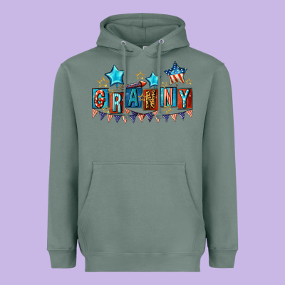 American Granny 4th Of July Heavyweight Hoodie Designed By Cowgirlartshop