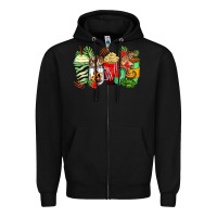 Black tiger coffee cups Zipper Hoodie - Zillion Design Studio