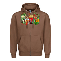 Chestnut tiger coffee cups Zipper Hoodie - Zillion Design Studio