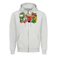 Dove Grey tiger coffee cups Zipper Hoodie - Zillion Design Studio