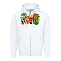 White tiger coffee cups Zipper Hoodie - Zillion Design Studio