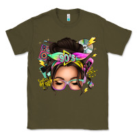 Army Green 90s messy bun Classic Tee - texasbilliewilder