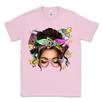 Bubblegum Pink 90s messy bun Classic Tee - texasbilliewilder