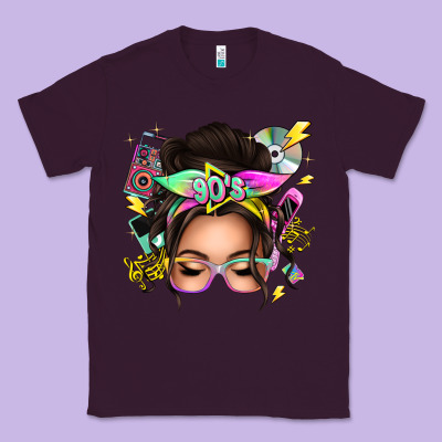 Classic Tee 90s messy bun