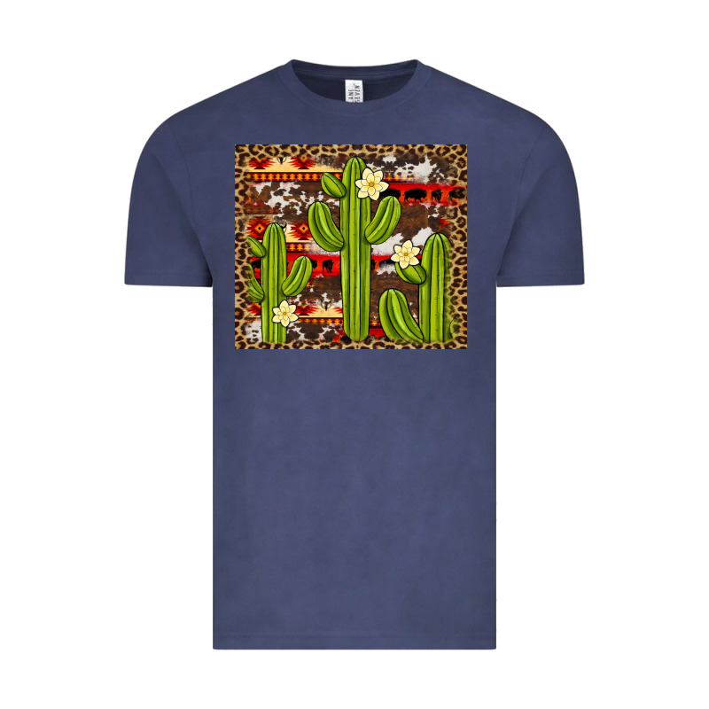 Aztec Cowhide Cactus Background Vintage Tee by Artiststas | Teevron