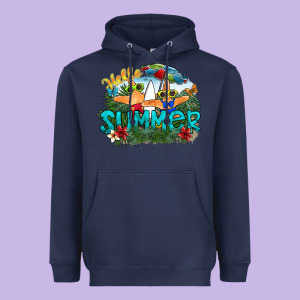 Hello Summer Heavyweight Hoodie Designed By Sublimationcraftshop