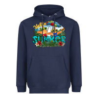 Navy hello summer Heavyweight Hoodie - SublimationCraftShop