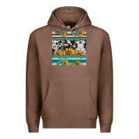 Chestnut sunflower cowhide serape coaster Premium Hoodie - BarkalooDesign