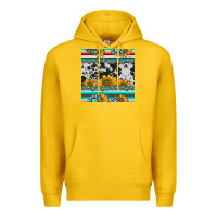 Lemon sunflower cowhide serape coaster Premium Hoodie - BarkalooDesign