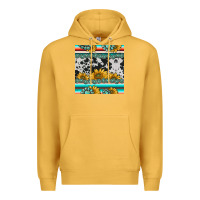 Mustard sunflower cowhide serape coaster Premium Hoodie - BarkalooDesign