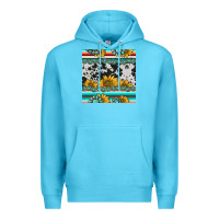 Ocean Blue sunflower cowhide serape coaster Premium Hoodie - BarkalooDesign