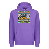 Purple sunflower cowhide serape coaster Premium Hoodie - BarkalooDesign