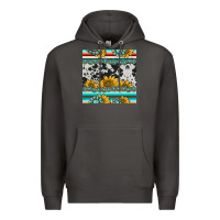 Smoke sunflower cowhide serape coaster Premium Hoodie - BarkalooDesign