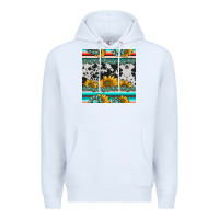 White sunflower cowhide serape coaster Premium Hoodie - BarkalooDesign