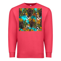 Cardinal western bison and sunflowers seamless pattern Premium Sweatshirt - HRA Design Shop