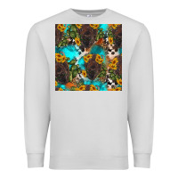 Dove Grey western bison and sunflowers seamless pattern Premium Sweatshirt - HRA Design Shop