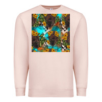 Western Bison And Sunflowers Seamless Pattern Premium Sweatshirt | Teevron